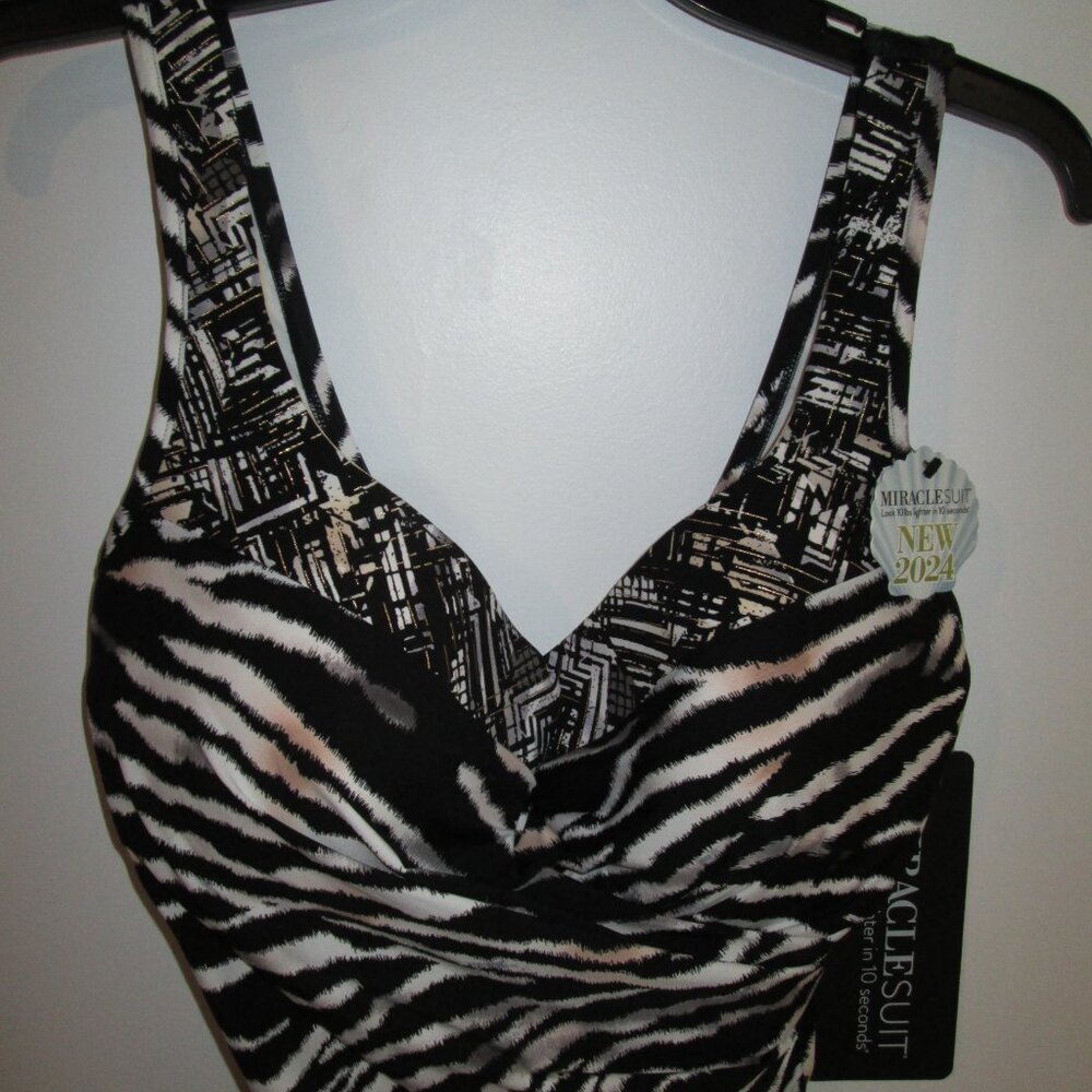 Miraclesuit Escape One Piece in Tigre Sombre NWT Sz 16 - Picture 9 of 15